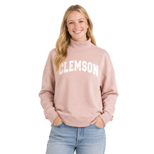 Clemson League Women’s Diana Arch Mock Neck Sweatshirt - PINK