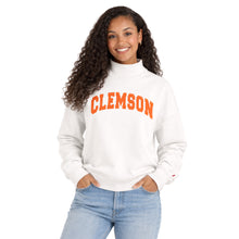 Clemson League Women’s Diana Arch Mock Neck Sweatshirt - WHITE