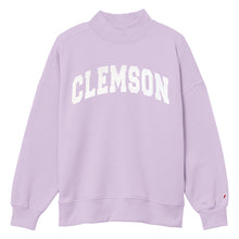 Clemson League Women’s Diana Arch Mock Neck - LT PURPLE