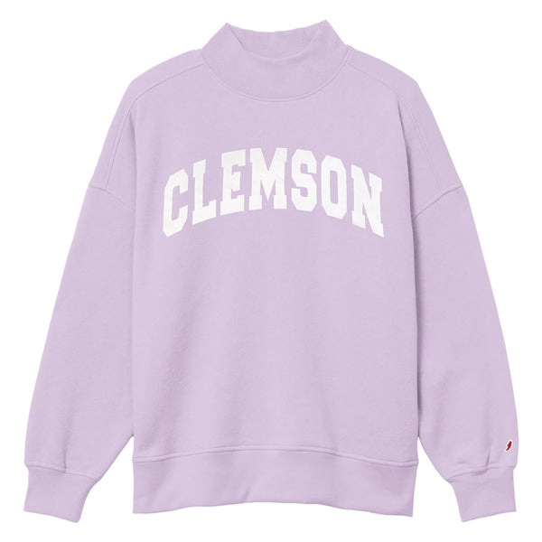 Clemson League Women’s Diana Arch Mock Neck - LT PURPLE