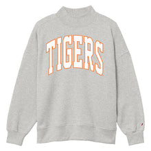 Clemson League Women’s Diana Arch Tigers Mock Neck Sweatshirt - GRY HEA
