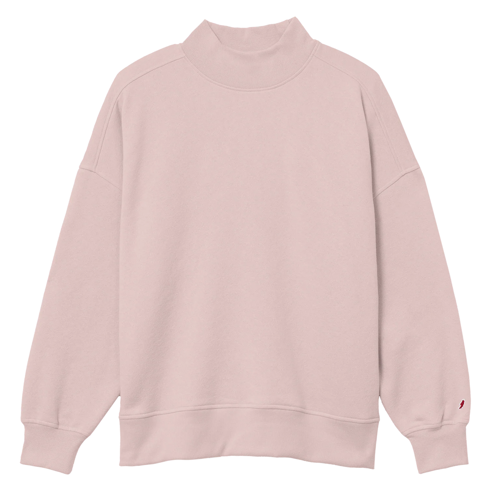 Clemson League Women’s Diana Rose Arch Mock Neck Sweatshirt - PINK