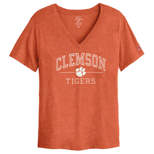 Clemson League Women's Intramural V-Neck Tee  - ORANGE