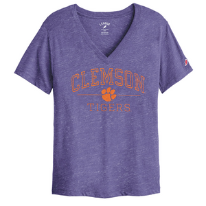 Clemson League Women's Intramural V-Neck Tee  - PURPLE