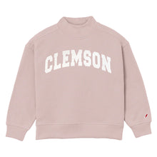 Clemson League Youth Diana Arch Mock Neck - PINK