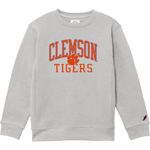 Clemson League Youth Essential Crewneck - MD GREY