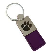 Clemson Leather Keychain