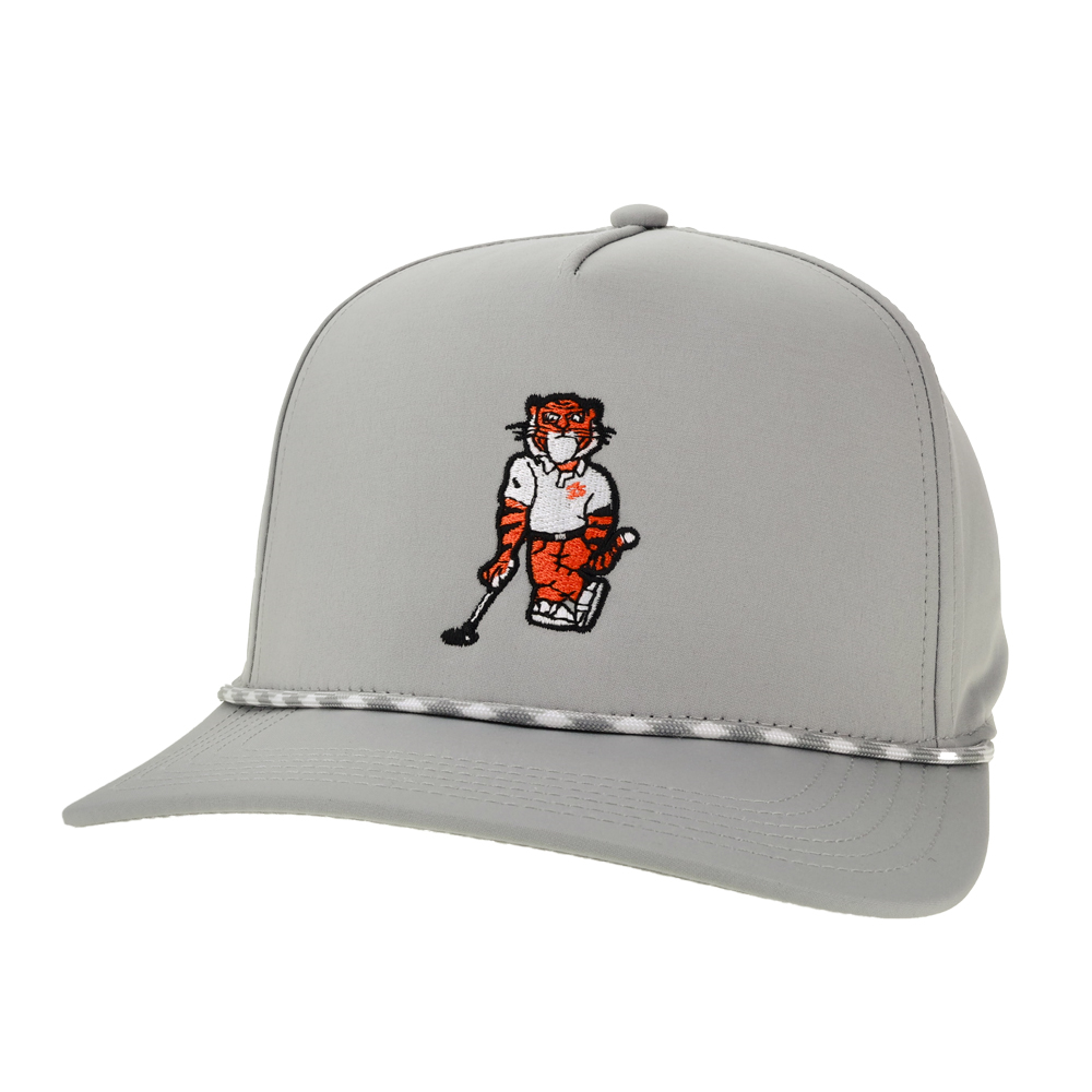 Clemson Legacy Swinging Tiger Caddy Cap - LT GREY