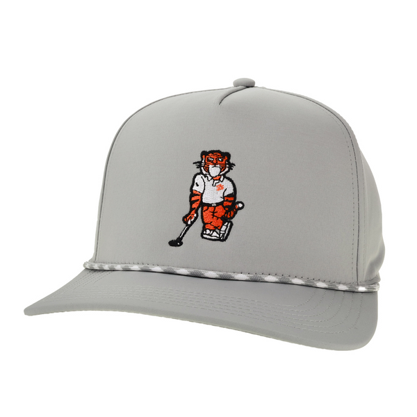 Clemson Legacy Swinging Tiger Caddy Cap - LT GREY