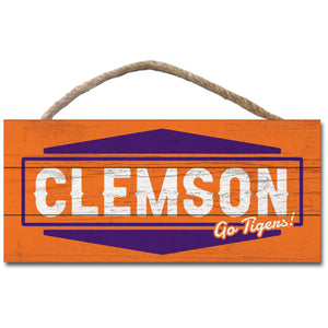 Clemson Legacy Wood Plank Hanging Sign
