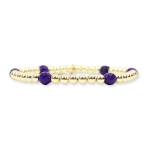 Bourbon & Boweties Lexi Stretch Bracelet - PURPLE