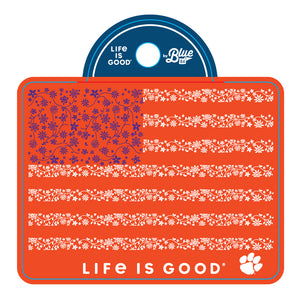 Clemson Life Is Good Flag Decal