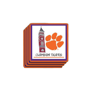 Clemson Magnolia Lane Coaster Set Four Pack