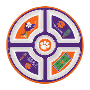 Clemson Magnolia Lane Five-Section Melamine Plate