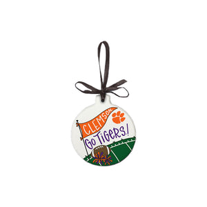 Clemson Magnolia Lane Football Pennant Flat Ornament