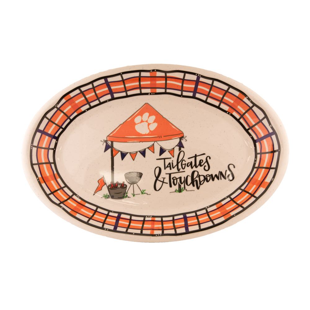 Clemson Magnolia Lane Tailgate Oval Platter