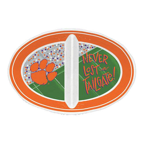 Clemson Magnolia Lane Two-Section Tailgate Platter