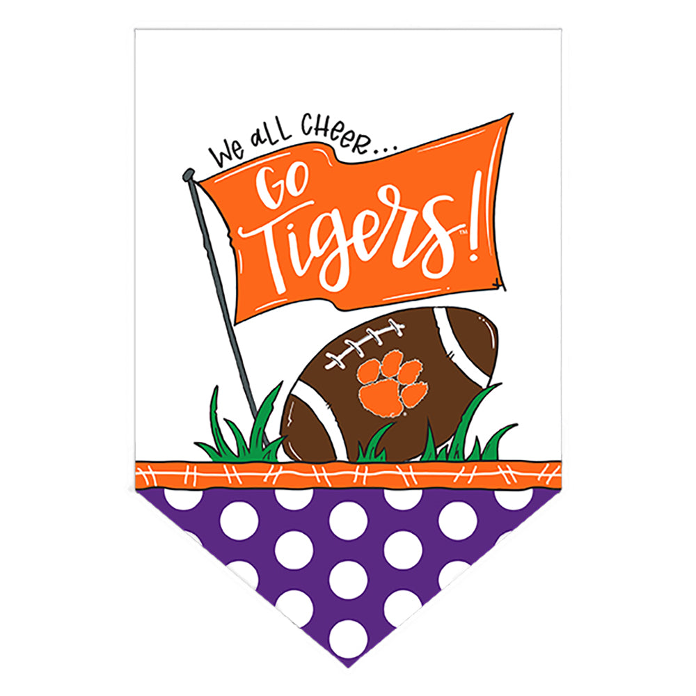 Clemson Magnolia Lane We All Cheer Football Garden Flag