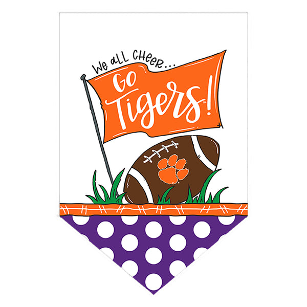 Clemson Magnolia Lane We All Cheer Football Garden Flag