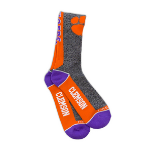 Clemson Marble MVP Socks - DK GREY