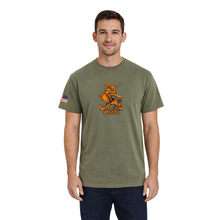 Clemson Marching Tiger Military Tee - OLIVE GREEN