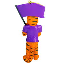 Clemson Mascot with Flag Ornament