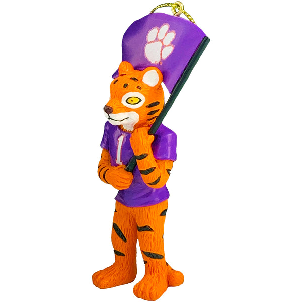 Clemson Mascot with Flag Ornament