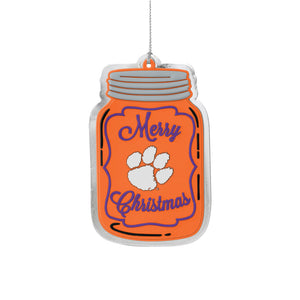 Clemson Mason Jar Ornament