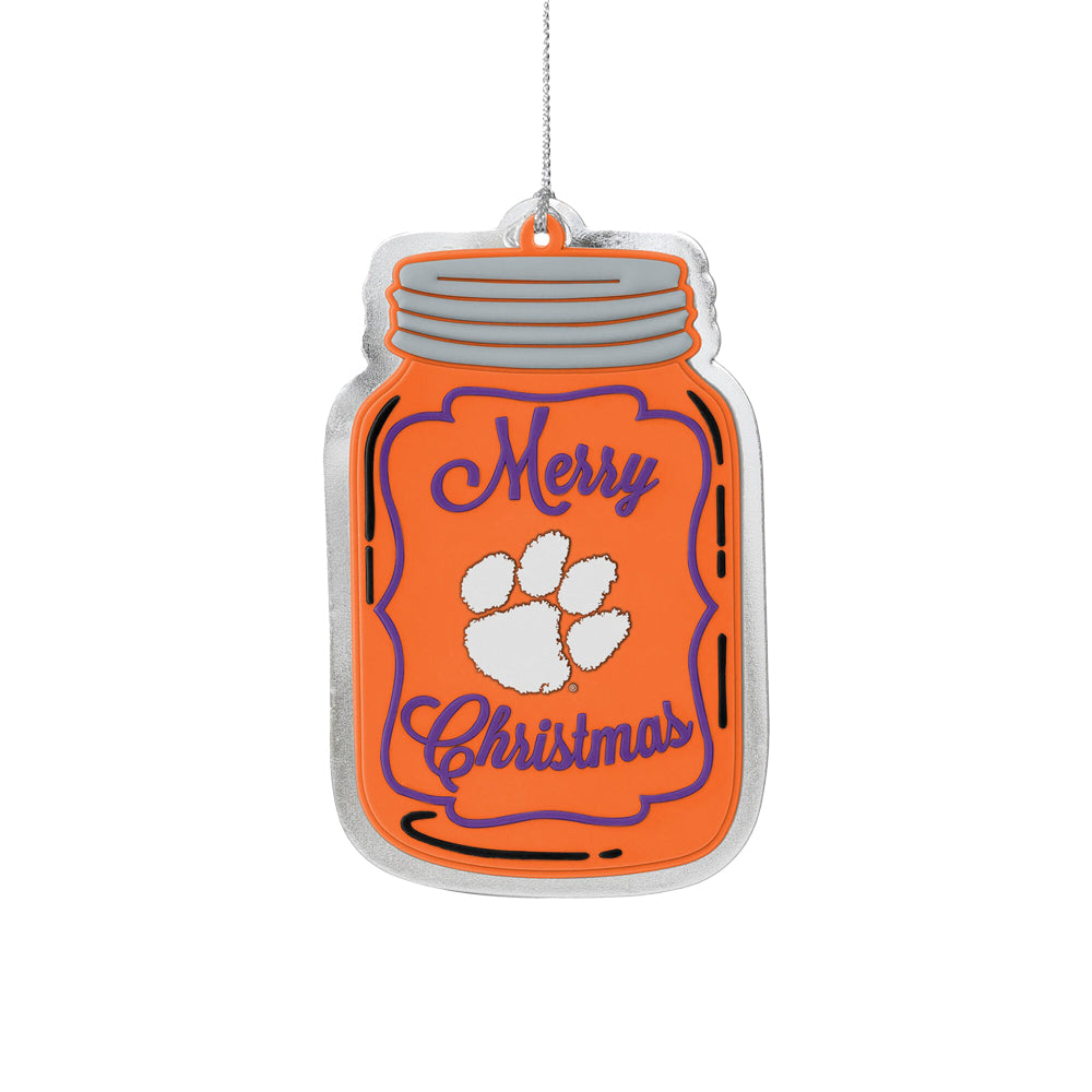 Clemson Mason Jar Ornament