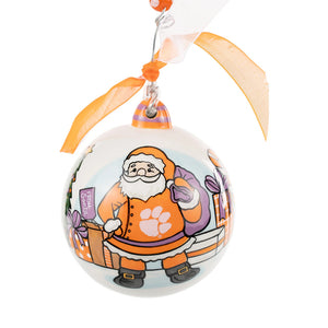 Clemson Merry Christmas Santa Ornament