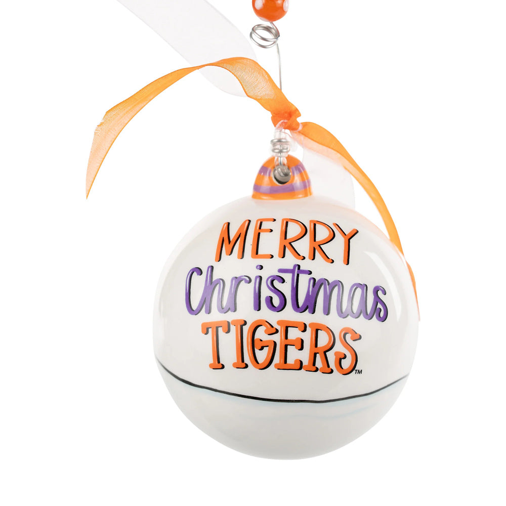 Clemson Merry Christmas Santa Ornament