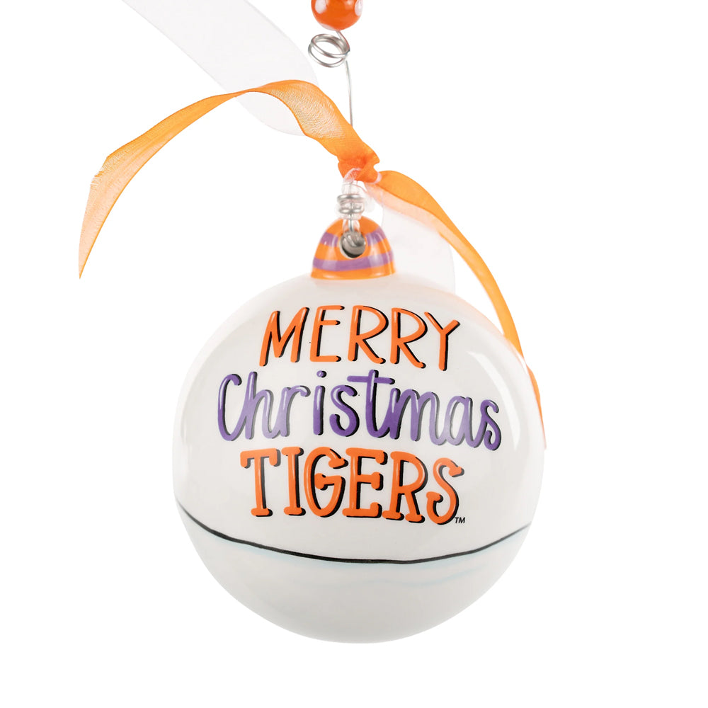Clemson Merry Santa Ornament