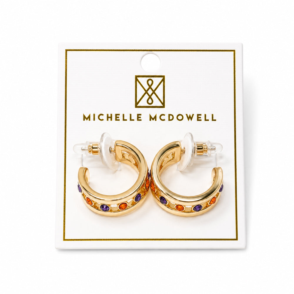 Clemson Michelle McDowell Georgina Hoop Earrings