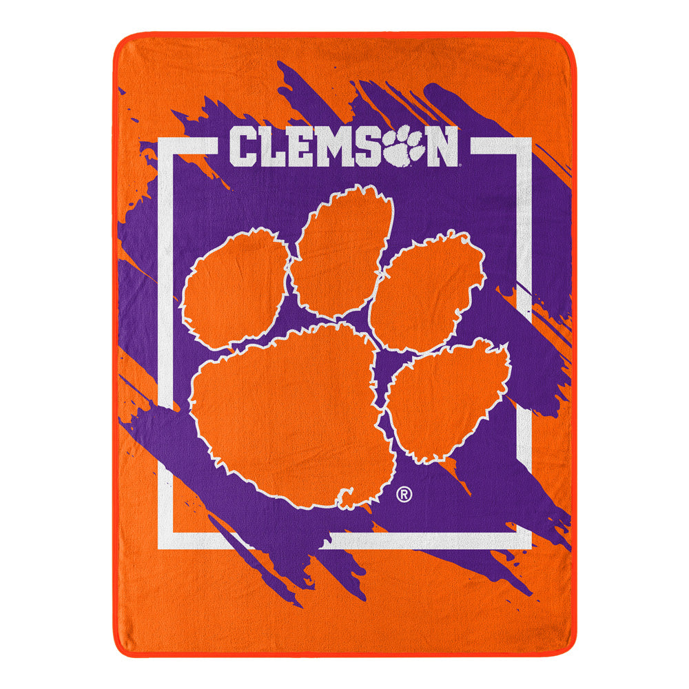 Clemson Micro Raschel Throw Blanket