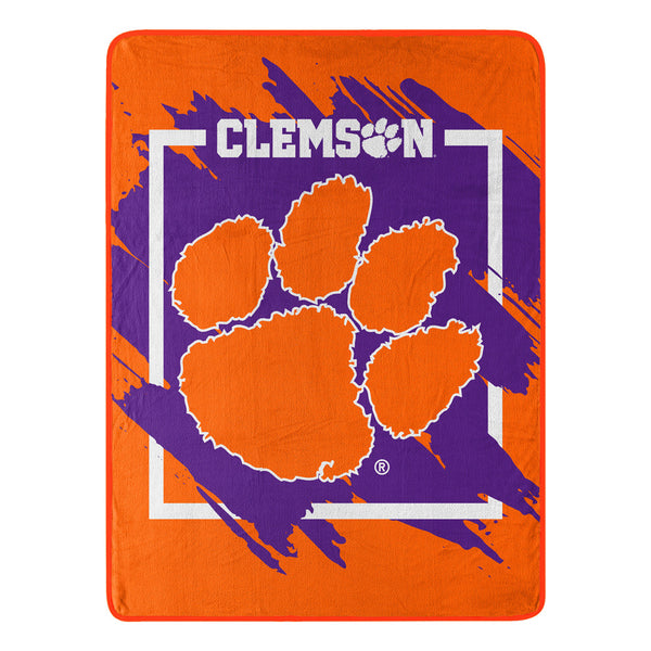 Clemson Micro Raschel Throw Blanket