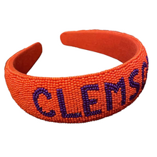 Clemson Minerva Beaded Headband - ORANGE