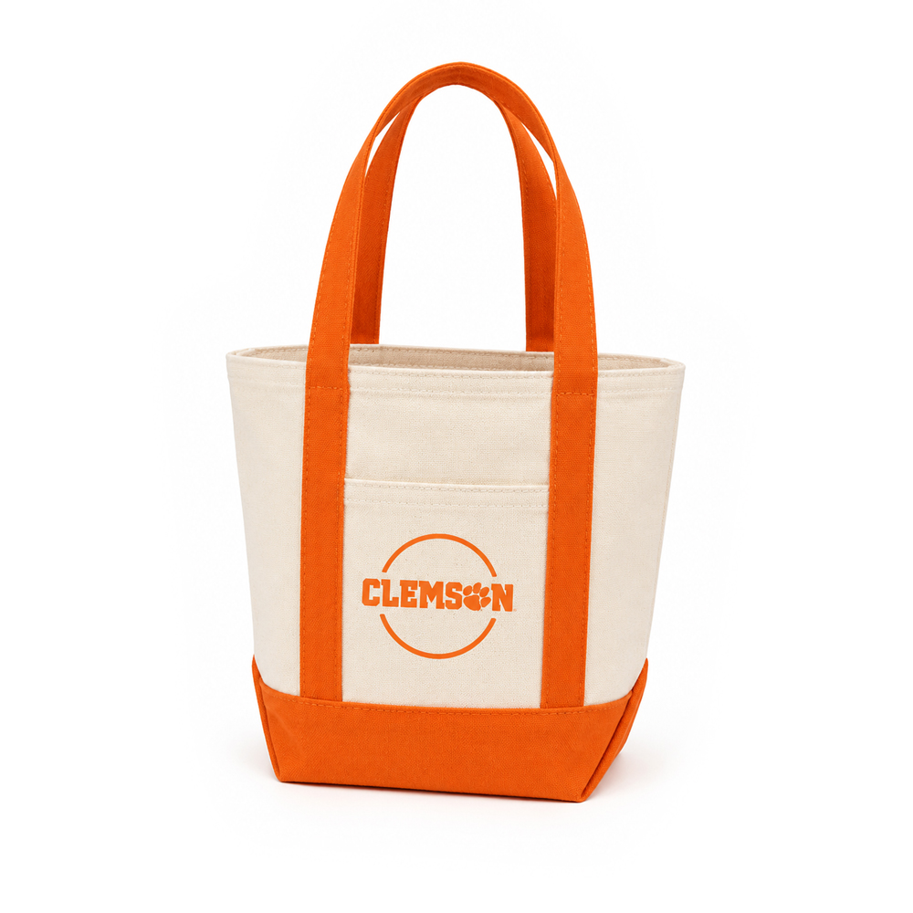 Clemson Mini Canvas Tote - ORANGE