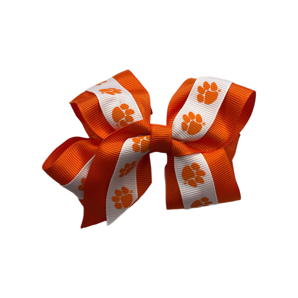 Clemson Mini Layered Junior Bow