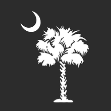 Clemson Mini Palmetto Tree Decal - WHITE