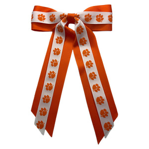 Clemson Mini Two-Tone Cheer Bow