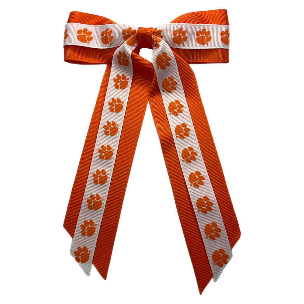 Clemson Mini Two-Tone Cheer Bow