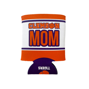 Clemson Mom Can Koozie - ORANGE/WHITE
