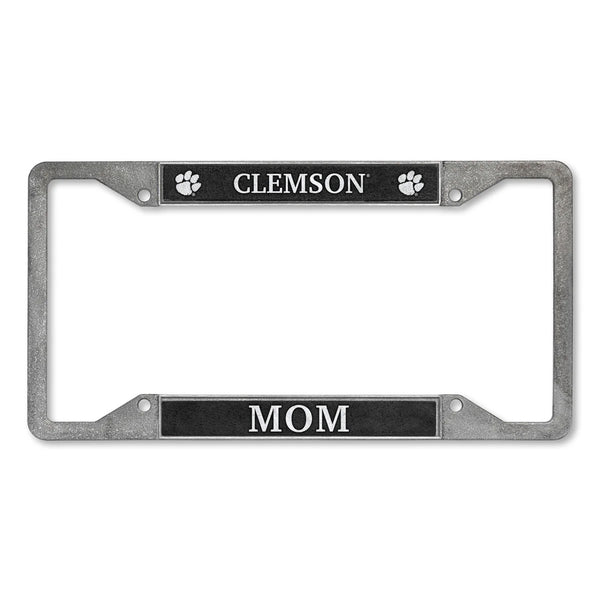 Clemson Mom Pewter License Plate Frame