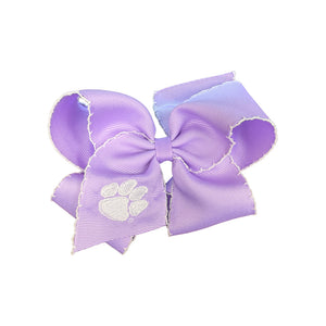Clemson Moonstitch Bow - LT PURPLE
