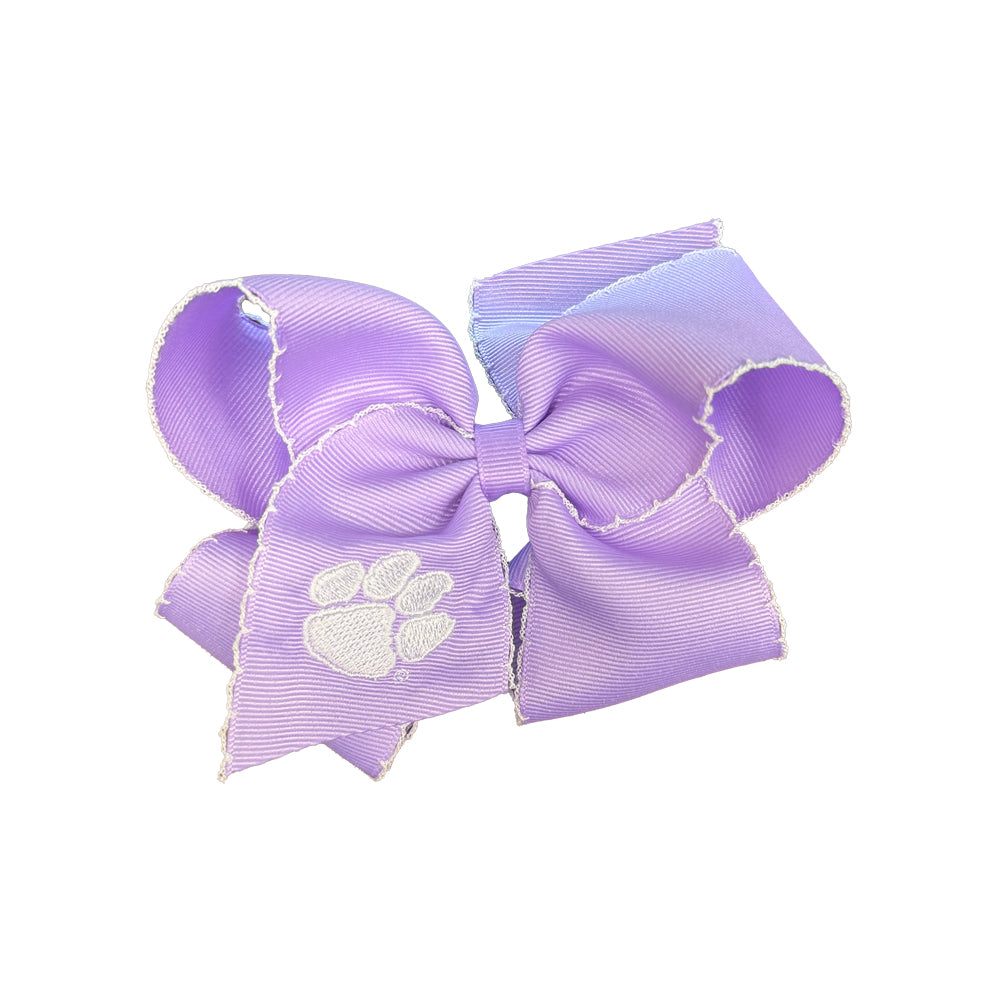 Clemson Moonstitch Bow - LT PURPLE