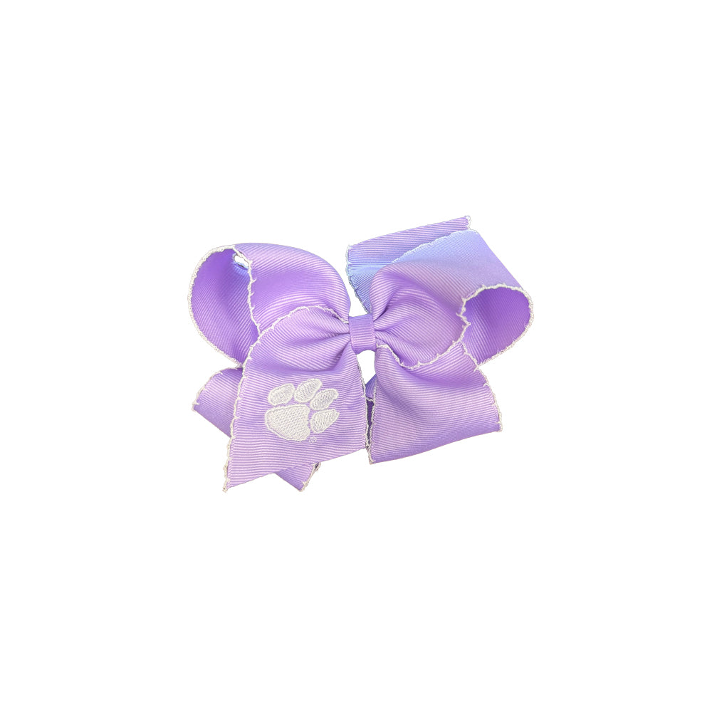 Clemson Moonstitch Bow - LT PURPLE