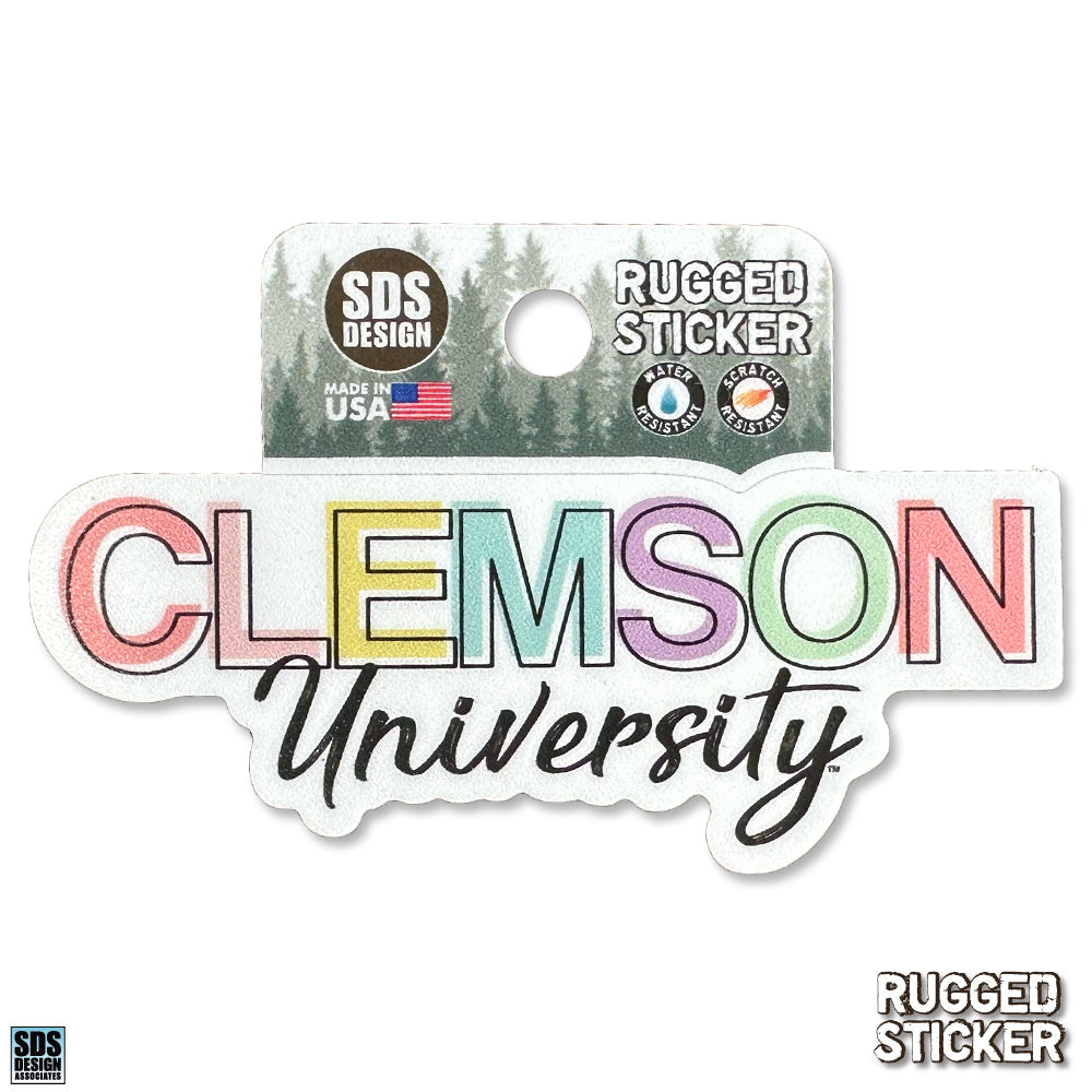 Clemson Multicolor Rugged Decal