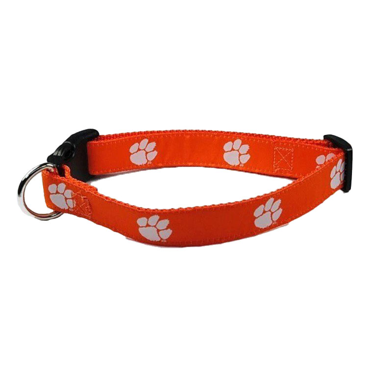 Clemson Narrow Dog Collar - ORANGE