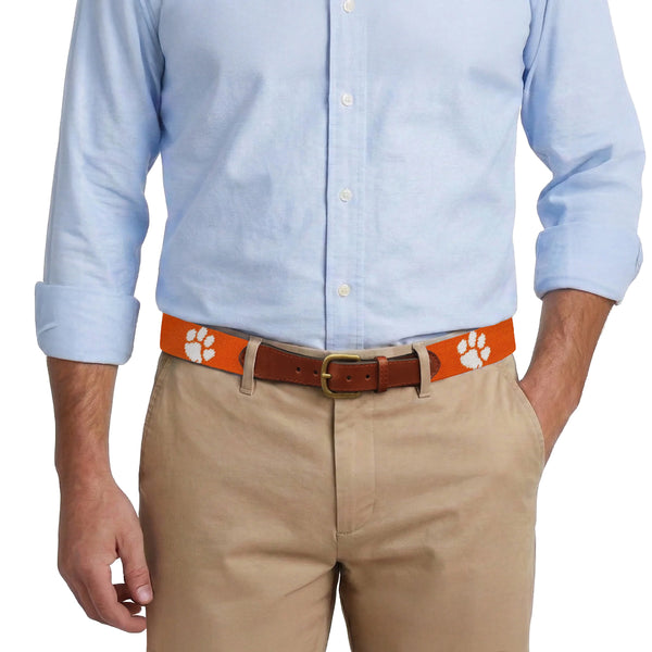 Clemson Needlepoint Web Belt