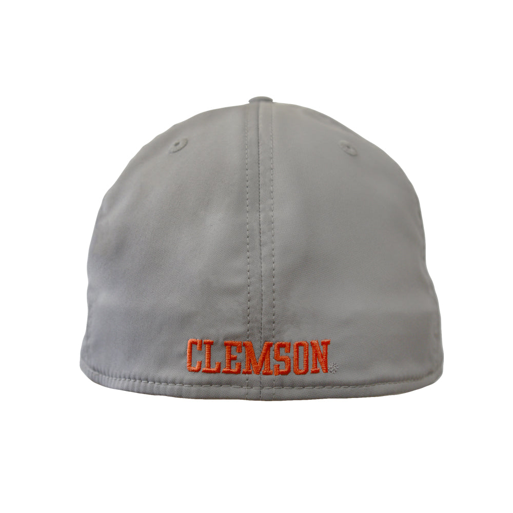 Clemson New Era 39THIRTY Mid Performance Cap - LT GREY